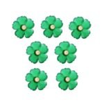 Hand Carved Green Flower BandhGala Buttons with Gems in .925 Silver - Image 3