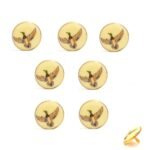 BandhGala Buttons with Hand Painted Bird in .925 Silver and Enamel - Image 4