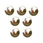 Hand Painted Bird on Sherwani Buttons in .925 Silver & Enamel - Image 3