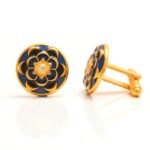 .925 Silver Design with Black and Blue Enamel