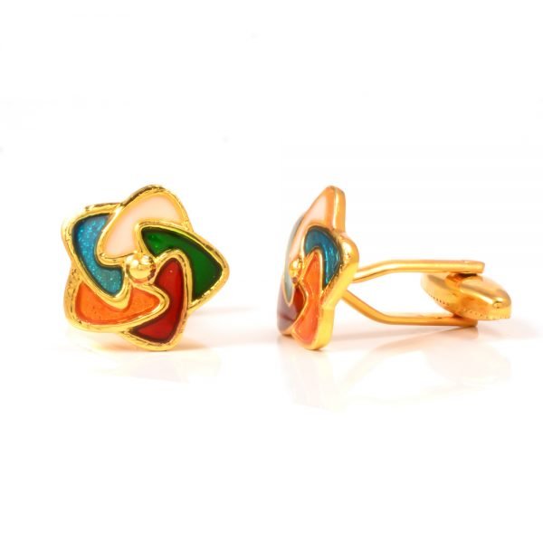 Mayo College PachRanga Cufflinks - Fancy Triangles