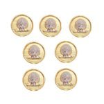 Mayo College Silver & Gold Plated Mayoor Buttons - Image 3