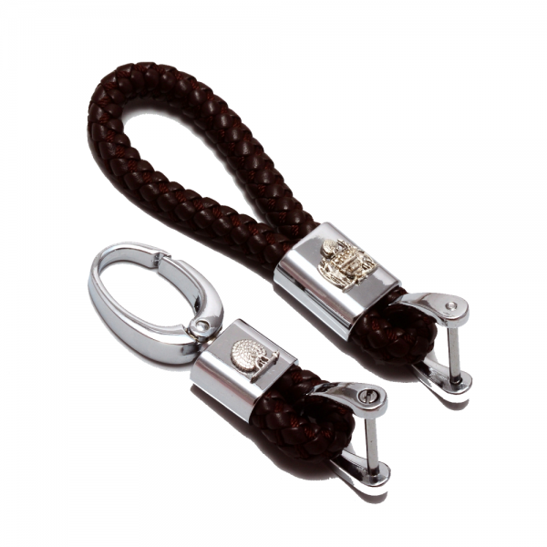 Mayo College Silver Plated Leather Key Chains