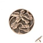BandhGala Buttons with Antique Flower Design in .925 Silver