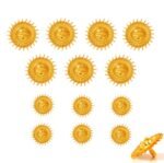 BandhGala Buttons with Gold Plated Surya (Sun) Design - Image 3