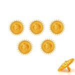 BandhGala Buttons with Gold Plated Surya (Sun) Design - Image 2