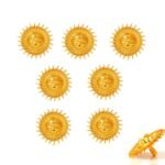 BandhGala Buttons with Gold Plated Surya (Sun) Design - Image 4