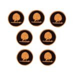 Mayo College Gold Plated Mayoor Buttons with Black Enamel - Image 3