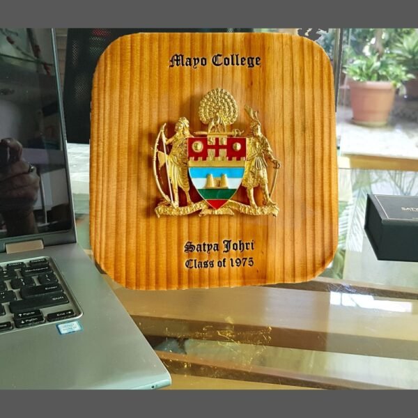 Mayo College Personalized Coat of Arms - Desk/Wall Mounted Wooden Plaque