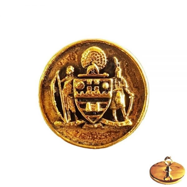 Mayo College Coat of Arms Buttons in Brass with Antique Gold Finish