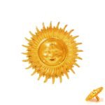 BandhGala Buttons with Gold Plated Surya (Sun) Design