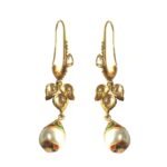 Royal Dainty Danglers - Diamond Polkis and Pearls - 22k Gold - Image 6