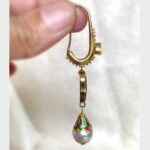 Royal Dainty Danglers - Diamond Polkis and Pearls - 22k Gold - Image 2
