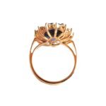 Royal Ring - Created Blue Sapphire and Moissanite Diamonds - Image 7