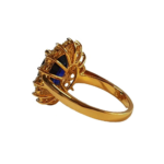 Royal Ring - Created Blue Sapphire and Moissanite Diamonds - Image 9
