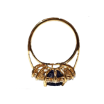 Royal Ring - Created Blue Sapphire and Moissanite Diamonds - Image 10