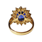 Royal Ring - Created Blue Sapphire and Moissanite Diamonds - Image 11