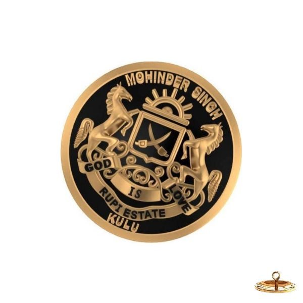 Royal Buttons for Bandhgala - Rupi Estate (Kulu) - Encrusted Crest - Enamel