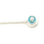 Mayo Kurta Buttons - Mayoor - Silver Plated - Turquoise Enamel - Image 2