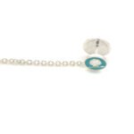 Mayo Kurta Buttons - Mayoor - Silver Plated - Turquoise Enamel - Image 3