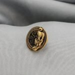BandhGala Buttons - Antique Peacock Design with Oxidized Gold Plating - Image 5