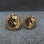 BandhGala Buttons - Antique Peacock Design with Oxidized Gold Plating - Image 6