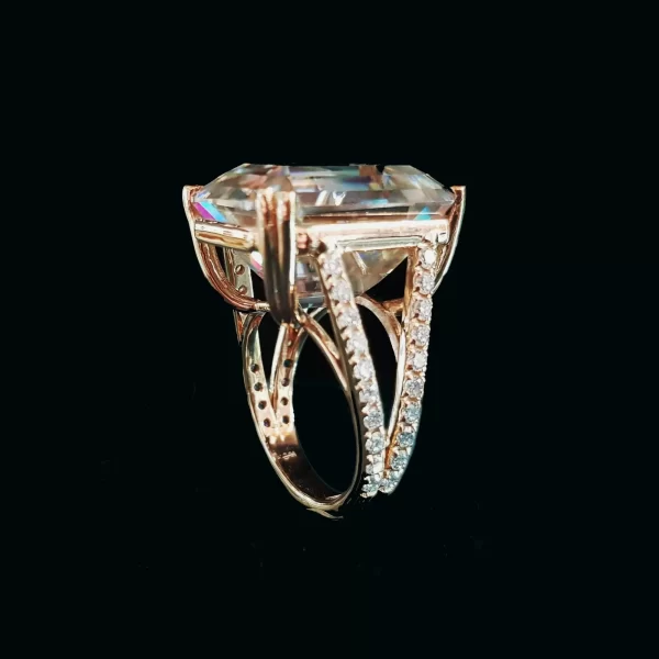 Celebrity Collection - 30 ctw. Emerald Cut Moissanite Diamond Ring