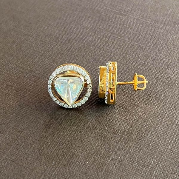 2.40 ctw. Lab Grown Diamond Polki Earrings