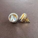2.50 ctw. Moissanite Diamond Polki Earrings - Image 8