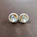 2.50 ctw. Moissanite Diamond Polki Earrings - Image 2