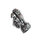 Ashok Stambh Lapel Pin - Silver - Antique Silver Finish - Image 2