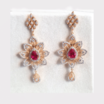 Designer Moissanite Diamonds & Created Rubies Necklace Set - Image 6