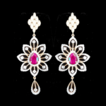 Designer Moissanite Diamonds & Created Rubies Necklace Set - Image 2