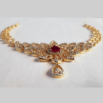 Designer Moissanite Diamonds & Created Rubies Necklace Set - Image 9
