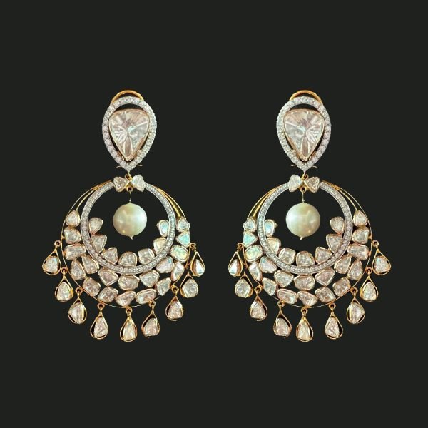 21 ctw. Lab Grown Diamond Chand Bali Earrings
