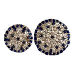 Designer Two Tone Sapphire & Diamond Bandhgala Buttons - Image 12