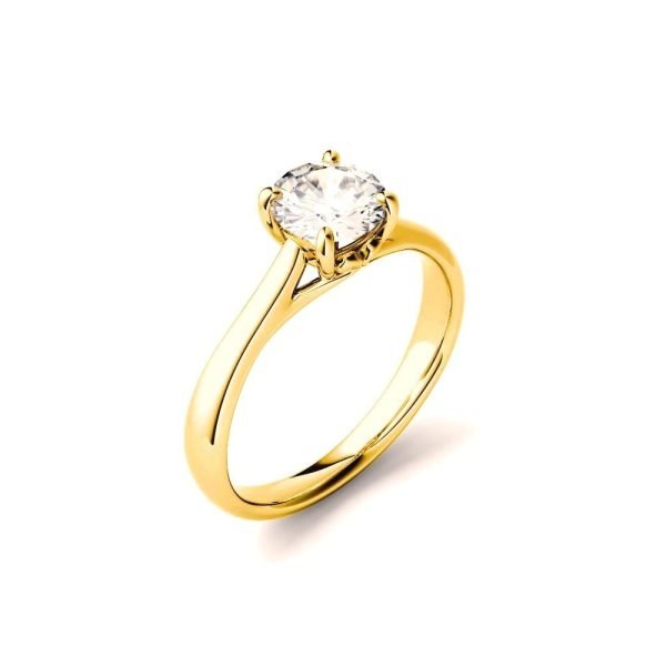 4 Prong Solitaire Lab Grown Diamond Ring