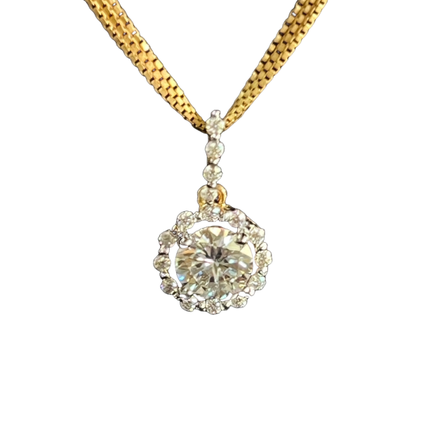 1.17 ctw. Lab Grown Diamond Designer Pendant in 14k Gold