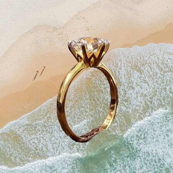 3 ct. Solitaire Round Lab Grown Diamond Dainty Ring