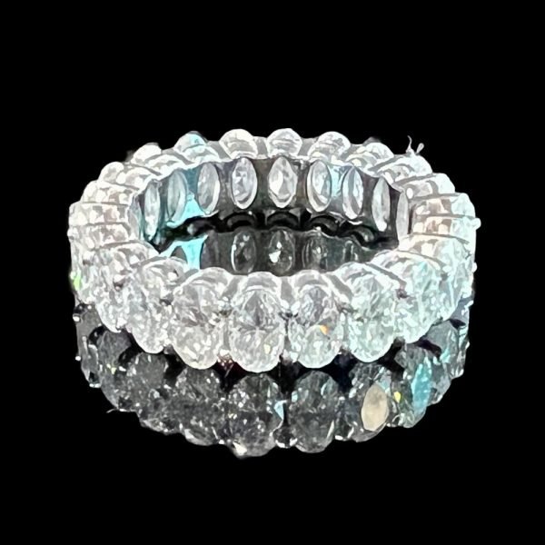Oval Moissanite Diamond Eternity Band