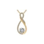 Designer Infinity Pendant in Moissanite Diamond