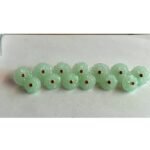 Carved Green Stone BandhGala Buttons with Gems - Image 5