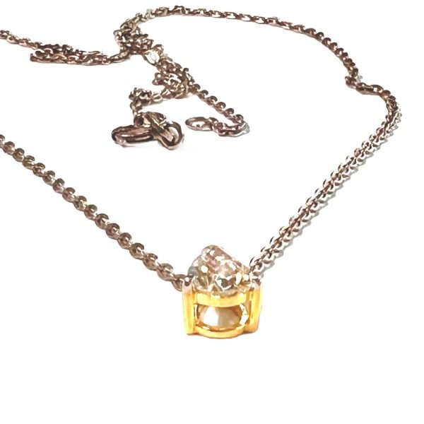 Dainty Moissanite Diamond Tear Drop Pendant