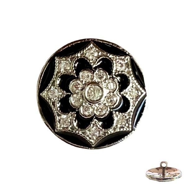 Royal Buttons for Sherwani - Studded With Swarovskis – Black Enamel