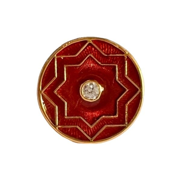 Celestial Radiance Sherwani Buttons in Rich Red Enamel