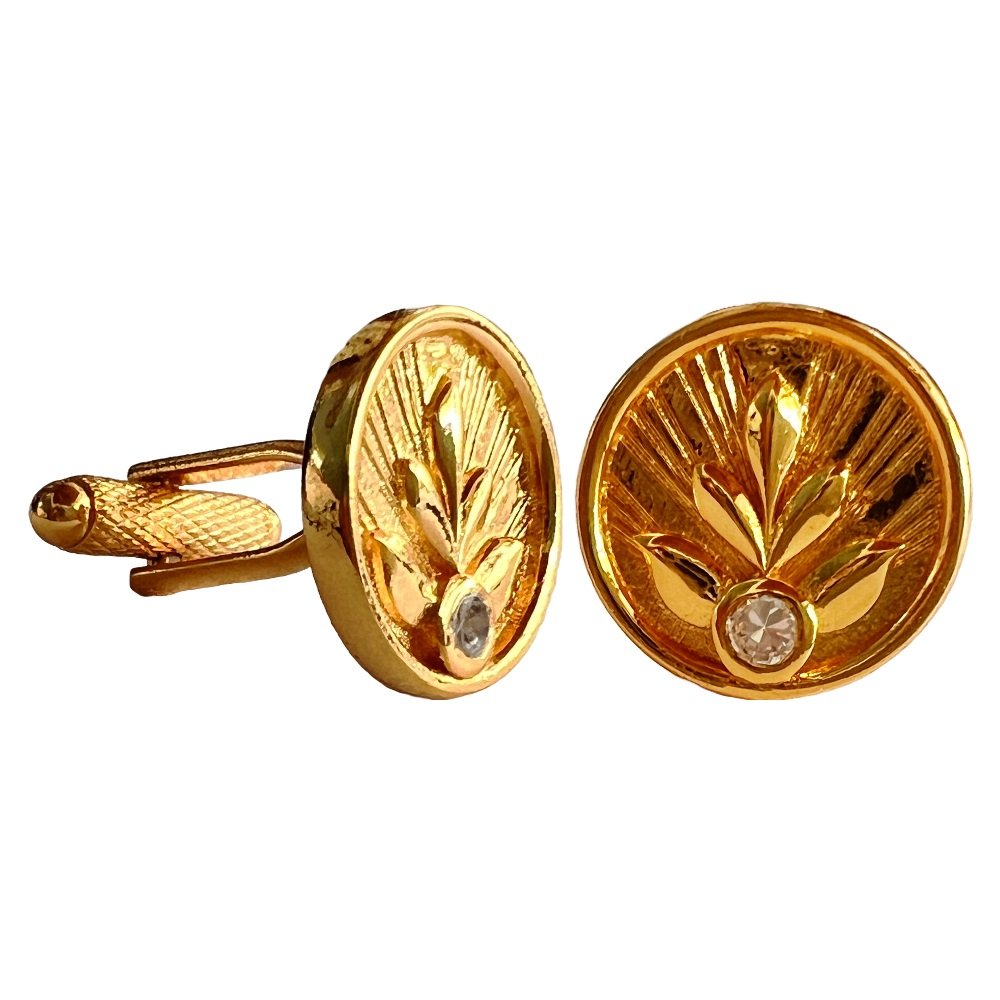 S1000 (1) Regal Radiance Gold Cufflinks - Image 1
