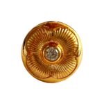 Regal Gold Floral Sherwani Buttons with Swarovski Accents