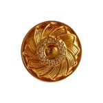 Designer Gold Floral Sherwani Button with Swarovski Accents