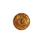 Designer Gold Floral Cufflinks with Swarovski Accents - Image 2