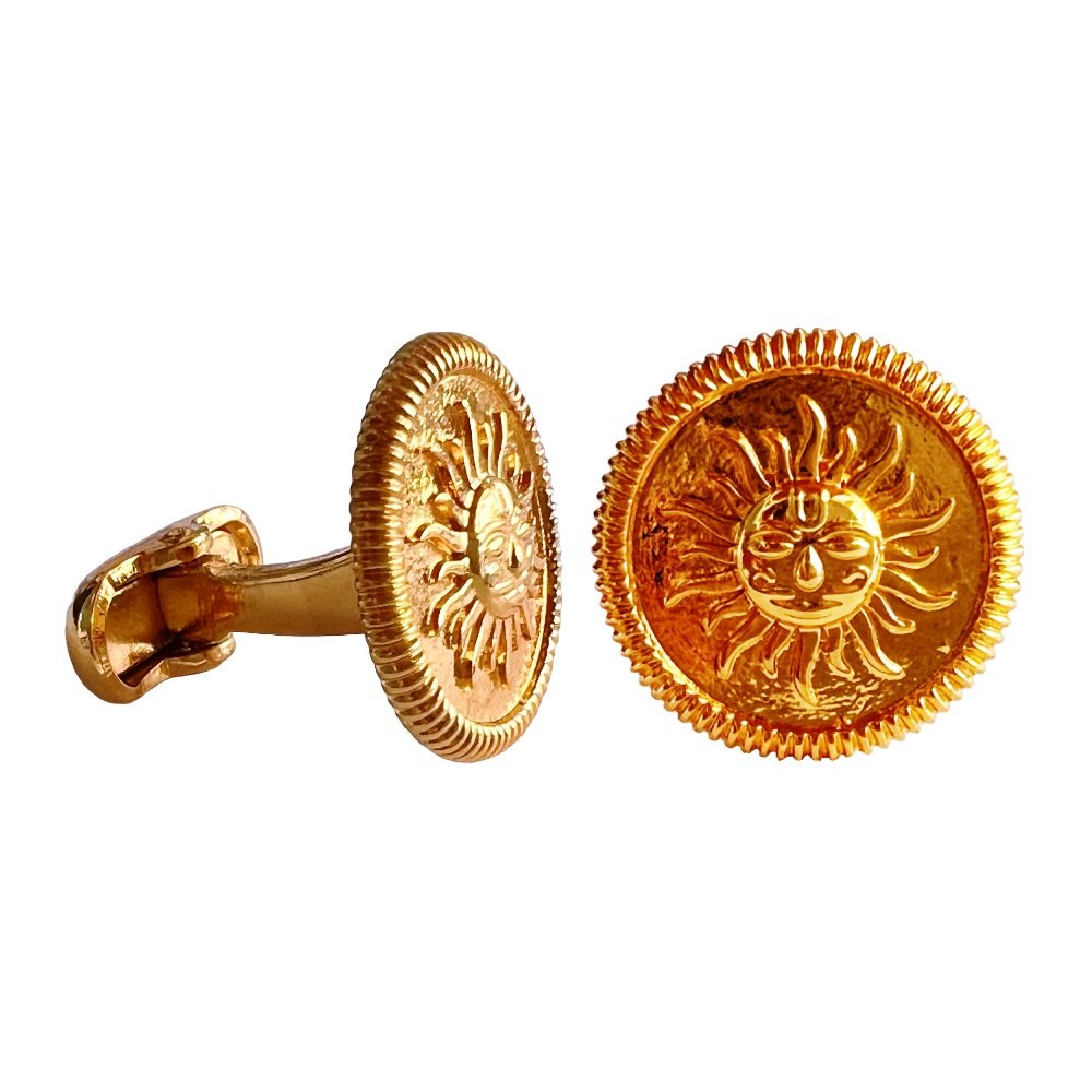 S1007 (1) Surya Glory Golden Cufflinks - Image 1